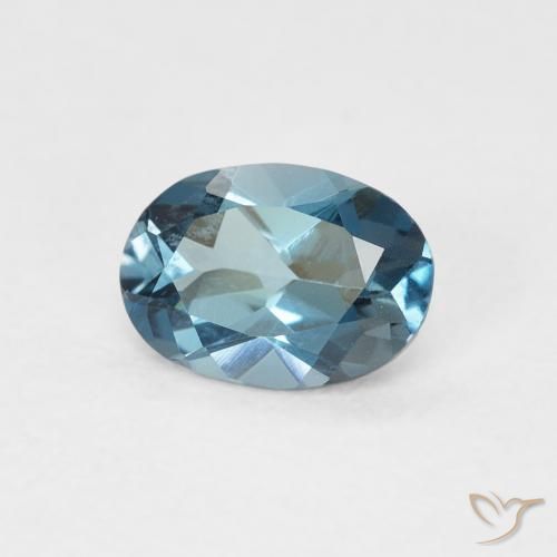 Topázio Londres Azul Natural 0.91ct, oval, VVS