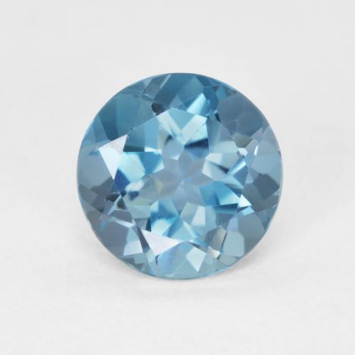 2.24ct Natural Londres Azul Topázio, Redondo, VVS