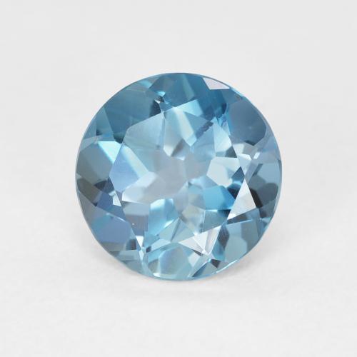 Topázio Londres Azul Natural 2.24ct, Redondo, VVS