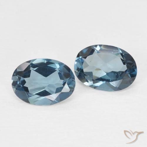 Pedras preciosas de Topázio Londres Azul natural de 1.73 ct, oval, VVS-VS