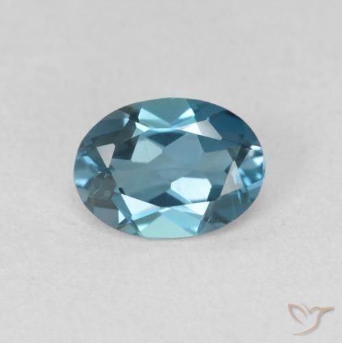 0.98ct Natural Londres Azul Topázio, oval, VVS