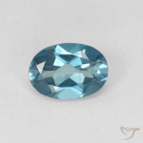 0.99ct Natural Londres Azul Topázio, oval, VVS