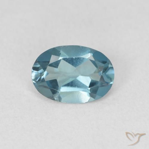 0.91ct Natural Londres Azul Topázio, oval, VVS