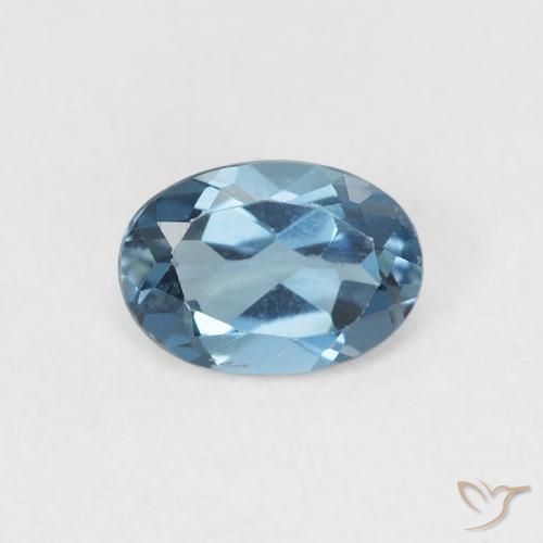 0.97ct Natural Londres Azul Topázio, oval, VVS-VS