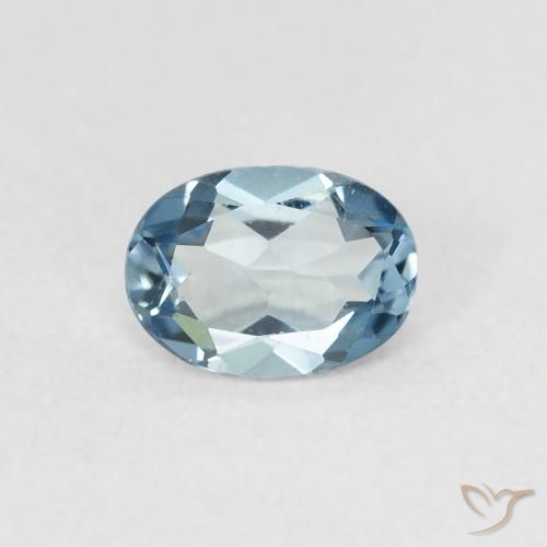 0.83ct Natural Londres Azul Topázio, oval, VVS-VS