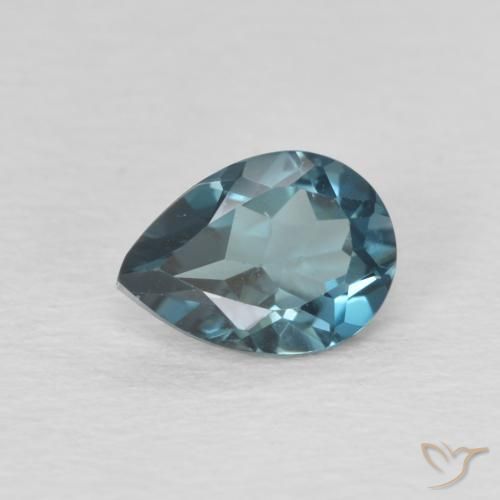 0.86ct Natural Londres Azul Topázio, Formato de pêra, VS