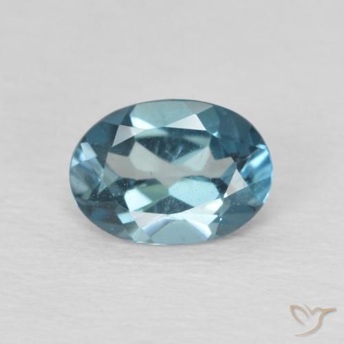 1.00ct Natural Londres Azul Topázio, oval, VS