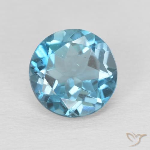 2.30ct Natural Londres Azul Topázio, Redondo, VS
