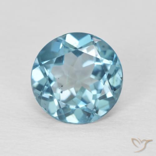 2.26ct Natural Londres Azul Topázio, Redondo, VVS-VS