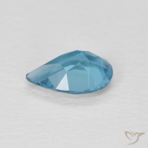Topázio Londres Azul Natural 0.81ct, Formato de pêra, VS