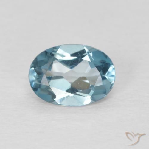 0.89ct Natural Londres Azul Topázio, oval, VVS