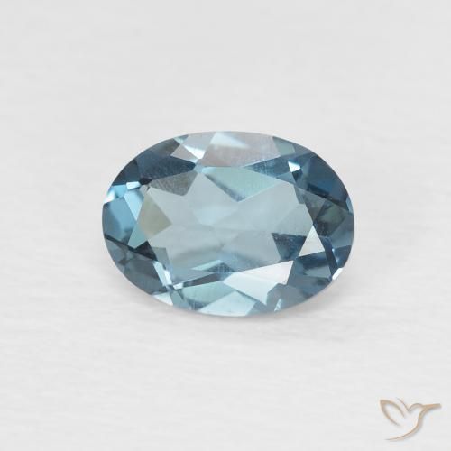 0.96ct Natural Londres Azul Topázio, oval, VVS-VS