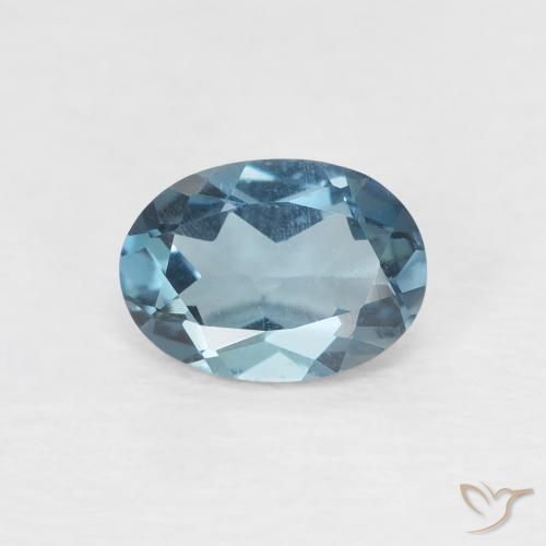 Topázio Londres Azul Natural 0.96ct, oval, VVS-VS