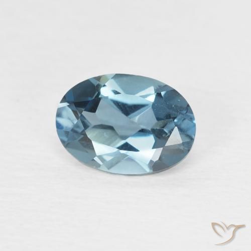 Topázio Londres Azul Natural 0.97ct, oval, VVS-VS