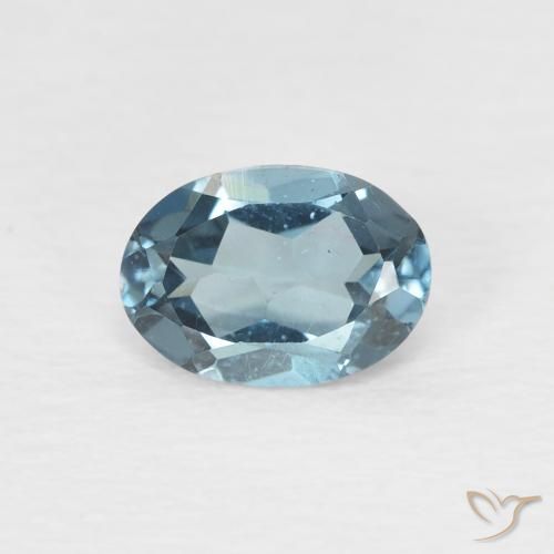 0.98ct Natural Londres Azul Topázio, oval, VS