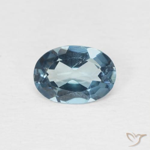 0.74ct Natural Londres Azul Topázio, oval, VS