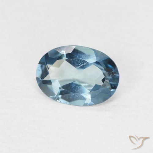 Topázio Londres Azul Natural 0.74ct, oval, VS