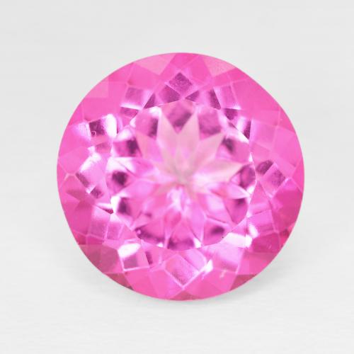 Topázio Medium Dark-Pink Natural 12.08ct, Corte Redondo, VS