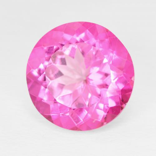 Topázio Medium Dark-Pink Natural 12.08ct, Corte Redondo, VS