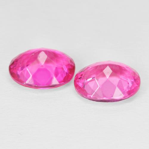 Pedras preciosas de Topázio Rosa escuro natural de 9.23 ct, Corte Oval, VVS-VS