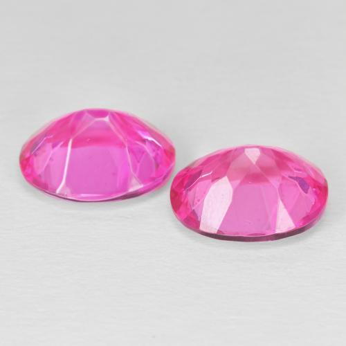 Pedras preciosas de Topázio Medium Dark-Pink natural de 8.64 ct, oval, VVS-VS