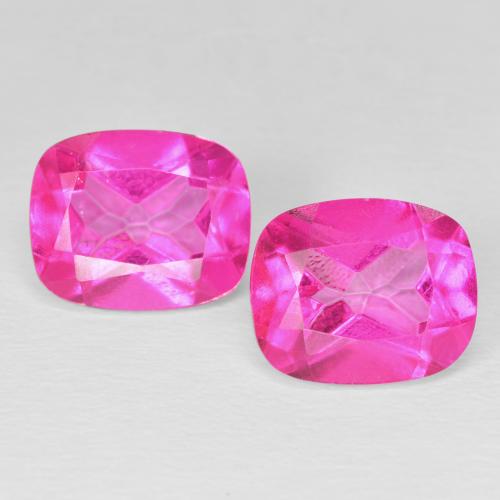 Pedras preciosas de Topázio Medium Dark-Pink natural de 10.01 ct, Almofada, VS