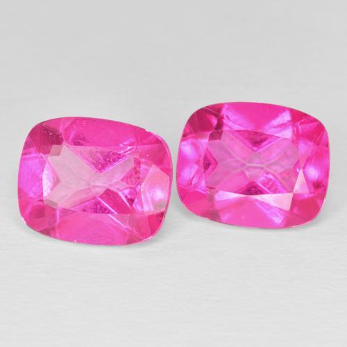 Pedras preciosas de Topázio Rosa quente natural de 9.50 ct, Almofada, VVS-VS