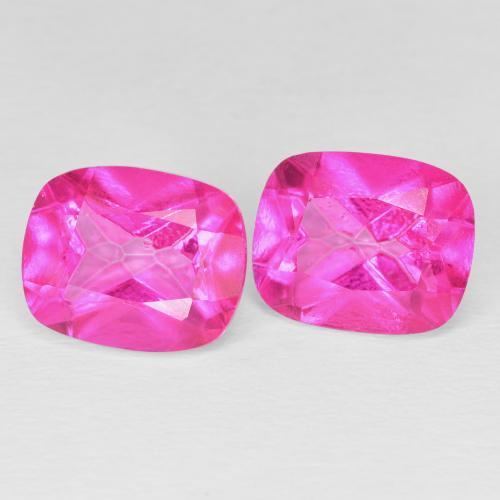 Pedras preciosas de Topázio Rosa quente natural de 10.23 ct, Almofada, VVS-VS