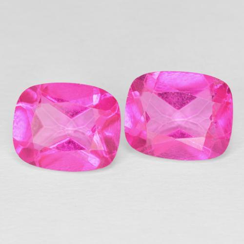 Pedras preciosas de Topázio Magenta Profundo natural de 8.85 ct, Almofada, VVS-VS