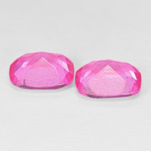 Pedras preciosas de Topázio Magenta Profundo natural de 8.85 ct, Almofada, VVS-VS