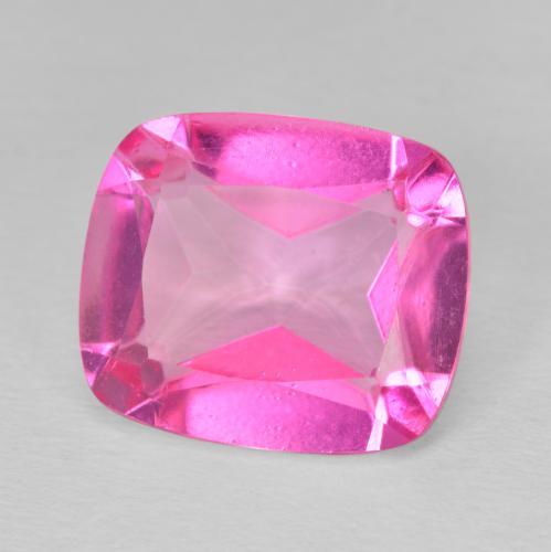Topázio Medium Dark-Pink Natural 9.61ct, Almofada, VVS-VS