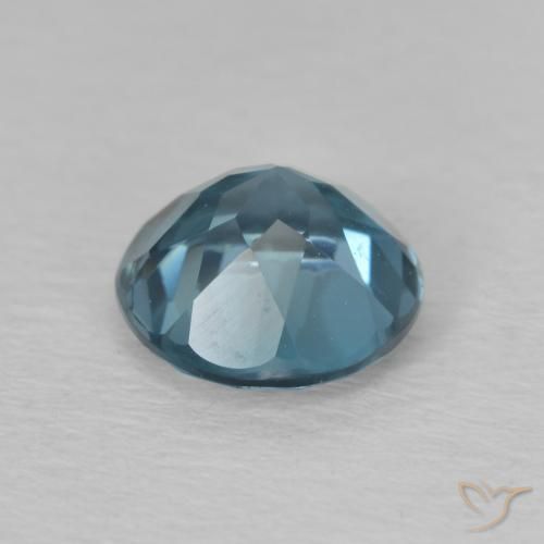 Topázio azul natural 1,59ct, corte redondo, VVS-VS