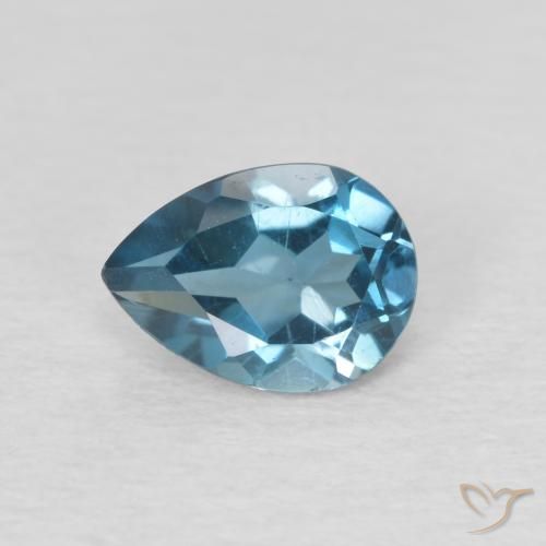 0.93ct Natural Londres Azul Topázio, Formato de pêra, VVS-VS