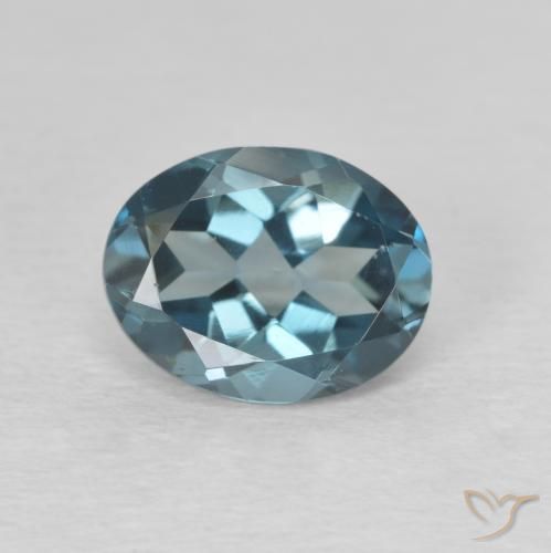 2.18ct Natural Londres Azul Topázio, oval, VVS-VS