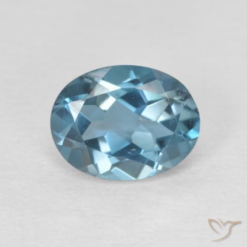 2.25ct Natural Londres Azul Topázio, oval, VVS-VS