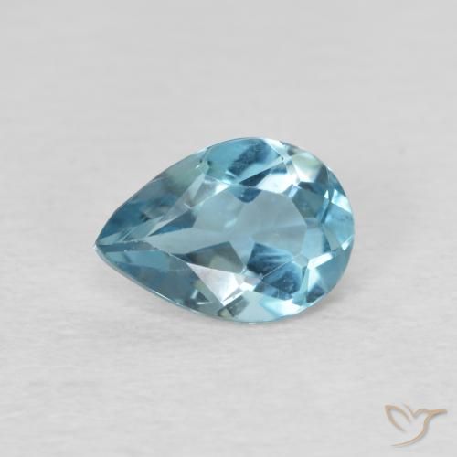 0.80ct Natural Azul Suíço Topázio, Formato de pêra, VVS-VS