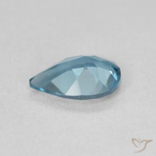 Topázio Londres Azul Natural 0.78ct, Formato de pêra, VVS-VS