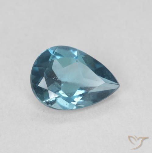 Topázio Londres Azul Natural 0.81ct, Formato de pêra, VVS-VS