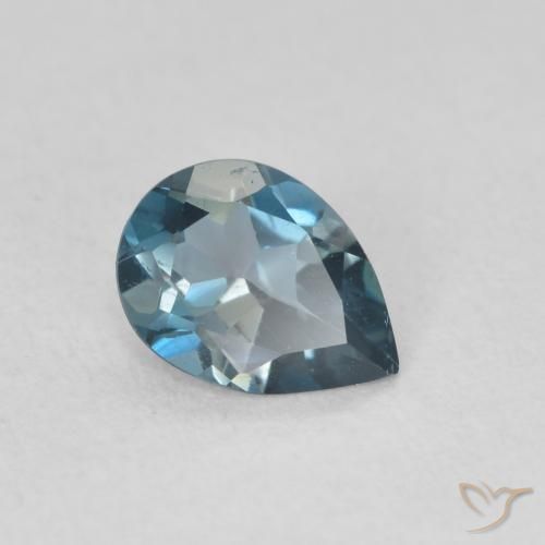 Topázio Londres Azul Natural 0.77ct, Formato de pêra, VVS-VS