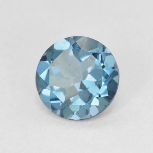 Topázio Azul Suíço Natural 1.48ct, Redondo, VS