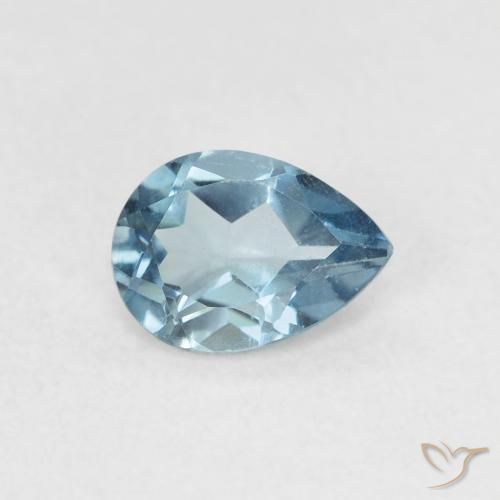 Topázio Londres Azul Natural 0.90ct, Formato de pêra, VS