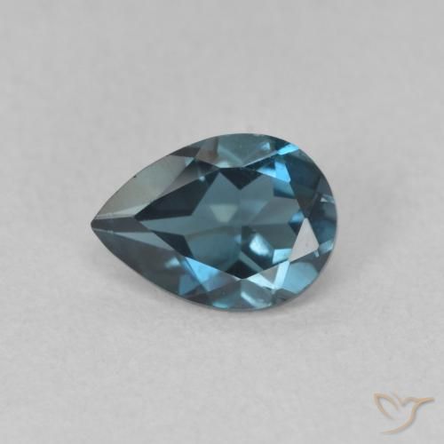 0.89ct Natural Londres Azul Topázio, Formato de pêra, VVS-VS