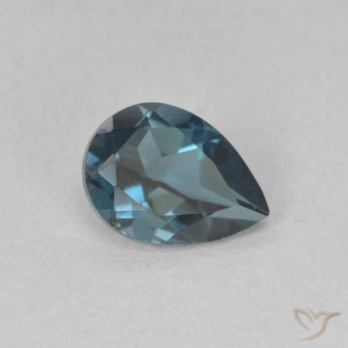Topázio Londres Azul Natural 0.89ct, Formato de pêra, VVS-VS