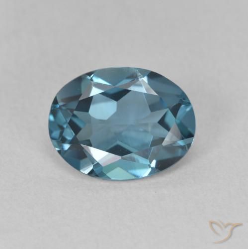 2.09ct Natural Londres Azul Topázio, oval, VVS-VS