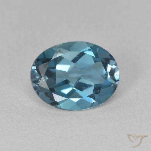 Topázio azul natural 2,15ct, corte oval, VVS-VS
