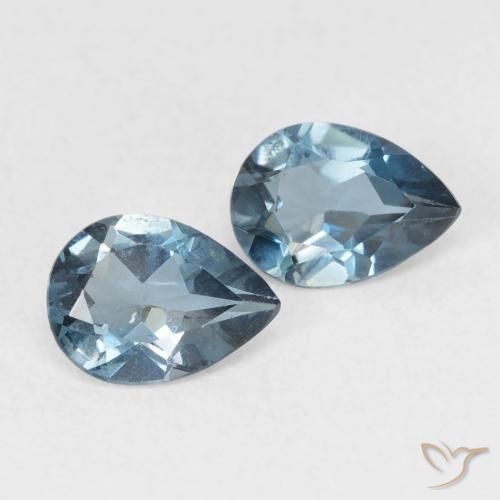 Pedras preciosas de Topázio Londres Azul natural de 1.51 ct, Formato de pêra, VVS-VS
