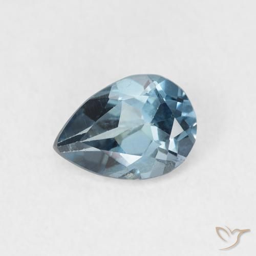 0.89ct Natural Londres Azul Topázio, Formato de pêra, VS