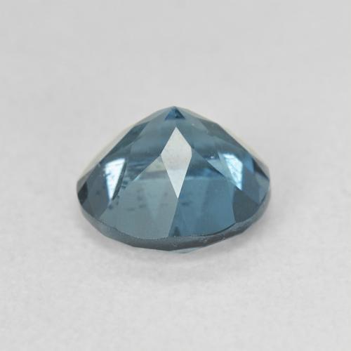 Topázio Aqua-azul prateado intenso Natural 1.68ct, Corte Redondo, VS