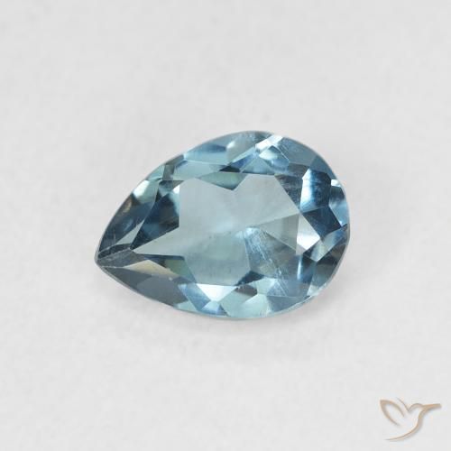 0.92ct Natural Londres Azul Topázio, Formato de pêra, VS