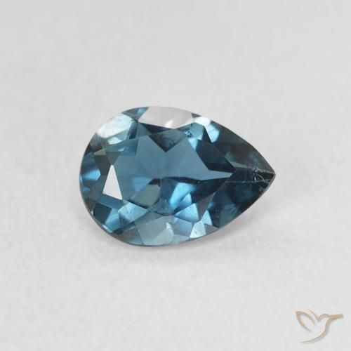Topázio Londres Azul Natural 0.86ct, Formato de pêra, VS